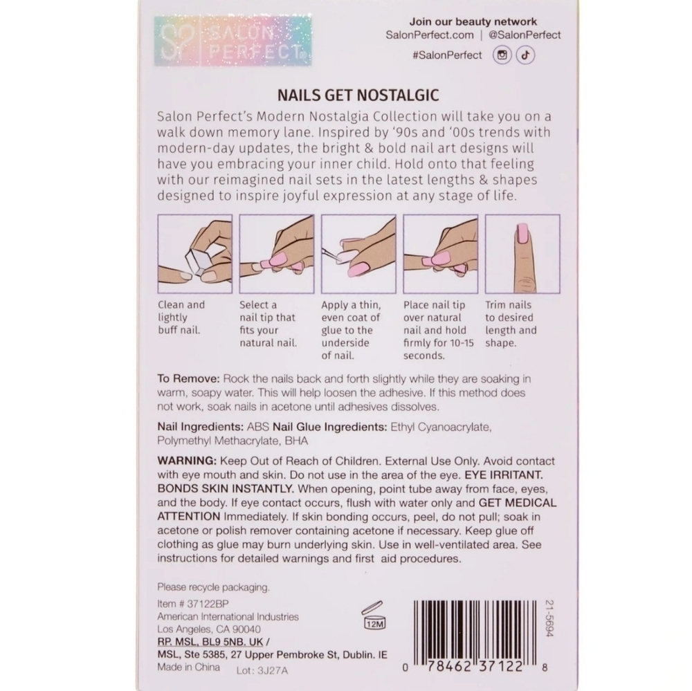 Dreamy Pink and Purple Press-On Nails with Shimmer - Picture 2 of 4